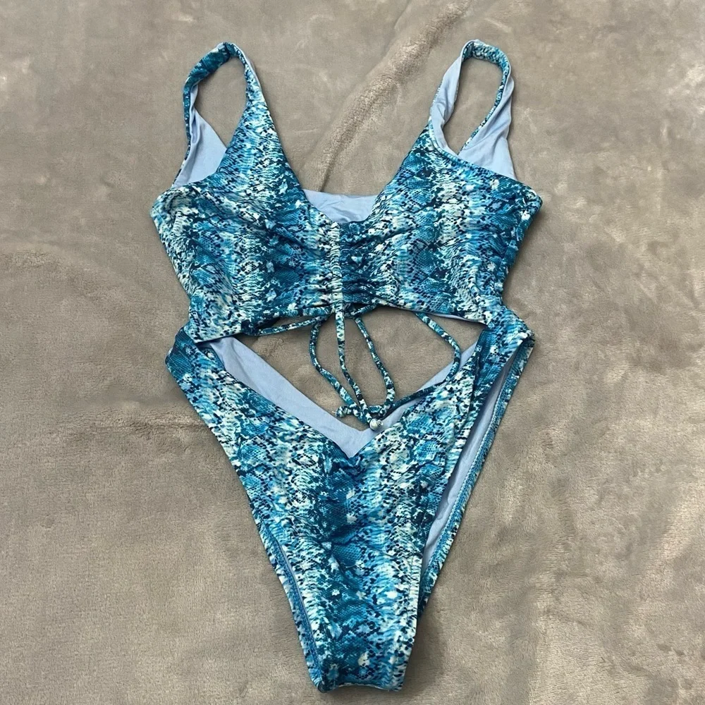New! Frankie's Bikini's Emma One Piece Swimsuit in Mamba - 27697
